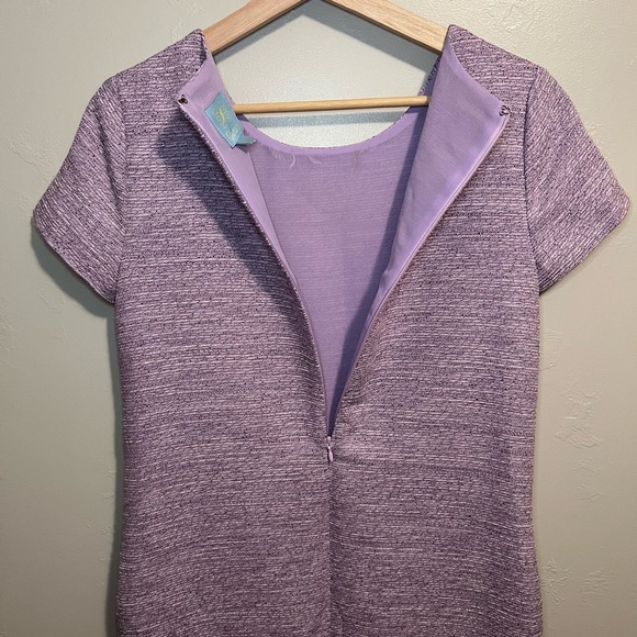 Cece Cynthia Steffe Kayte Lilac Tweed Dress - Picture 13 of 14